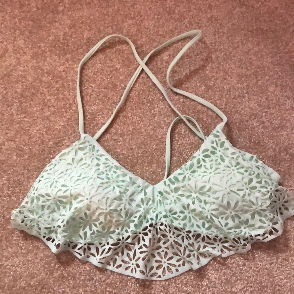 Blue/green swimsuit top